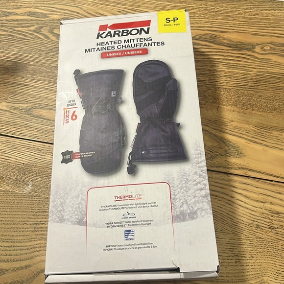 Karbon Unisex Leather Ski Mitts - (multiple sizes available) - Picture 6 of 9